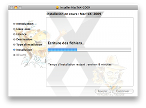 Installation de MacTeX sous Mac OS X (2)