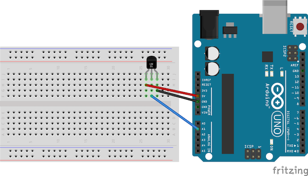 Câblage du LM35